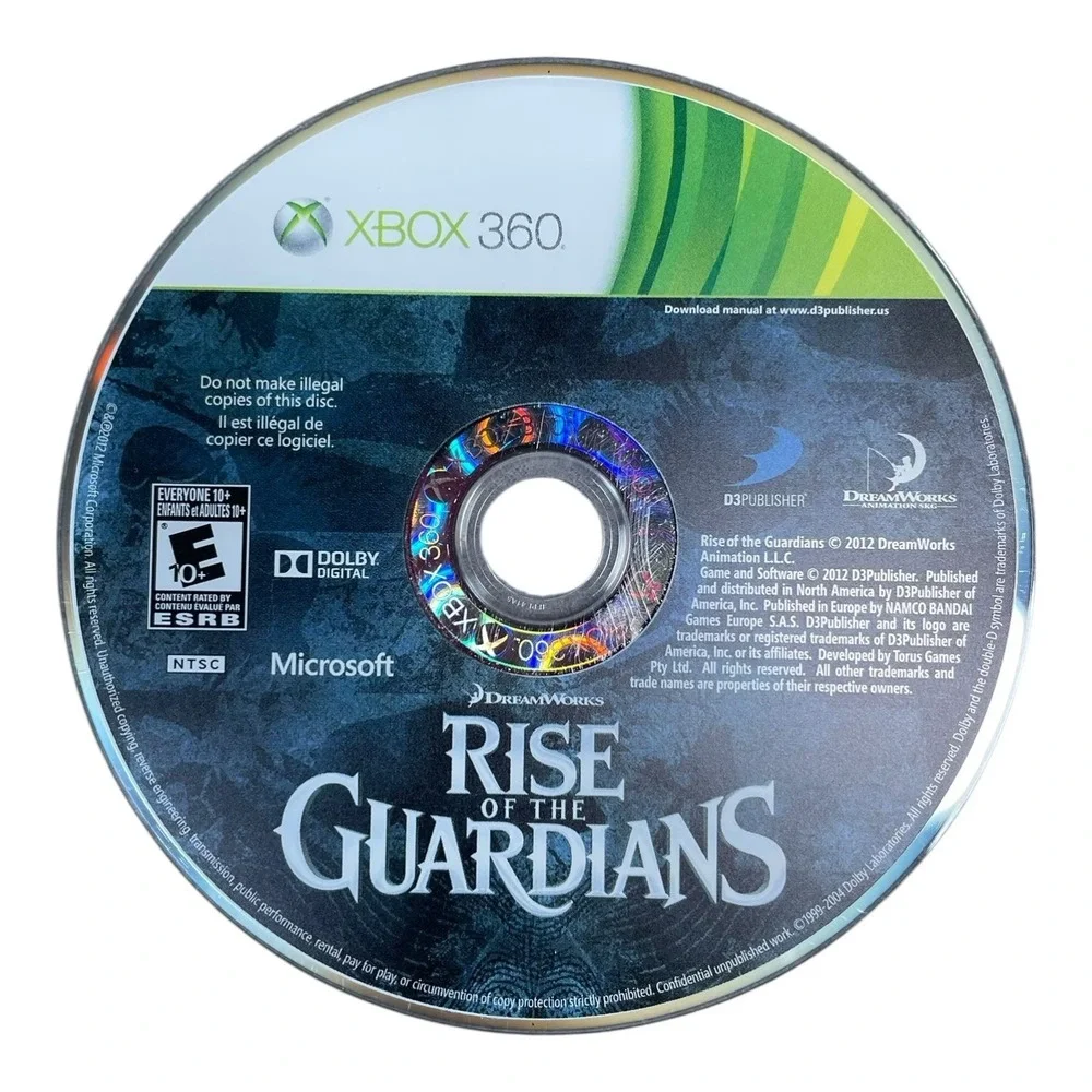 DreamWorks Rise Of The Guardians Xbox 360 Video Game